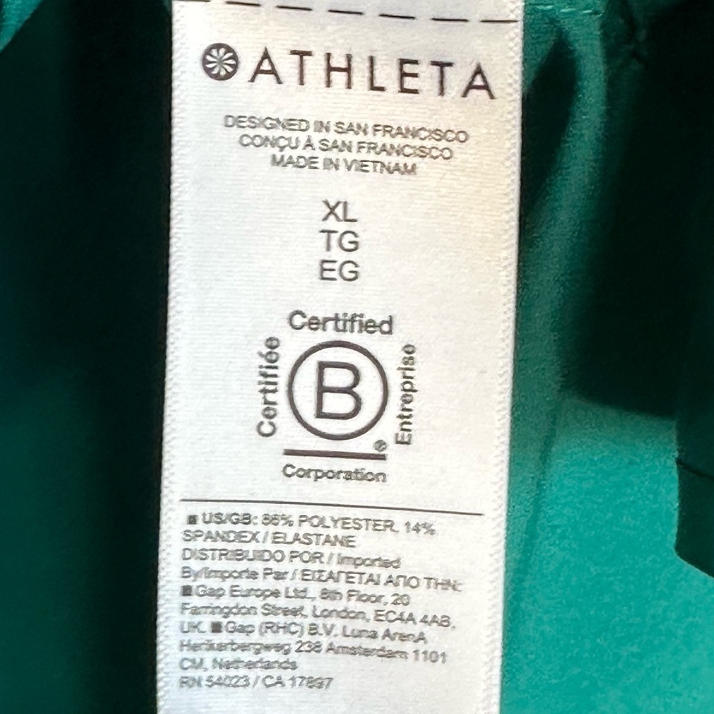 Athleta Everlasting Tank Sleeveless Button Down Green Size XL GUC - Picture 4 of 5